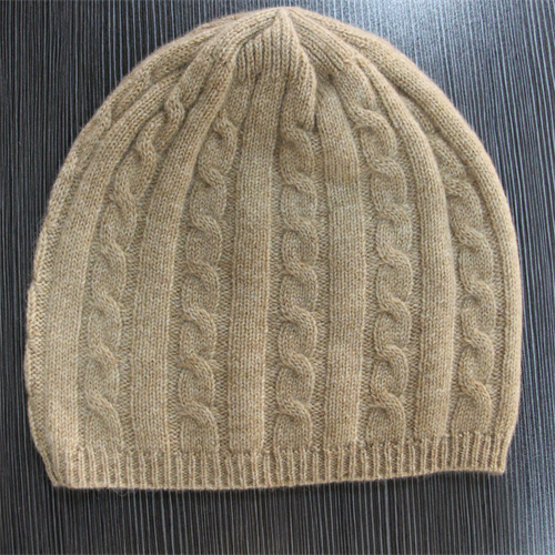 Cable Knitted Cashmere Hat
