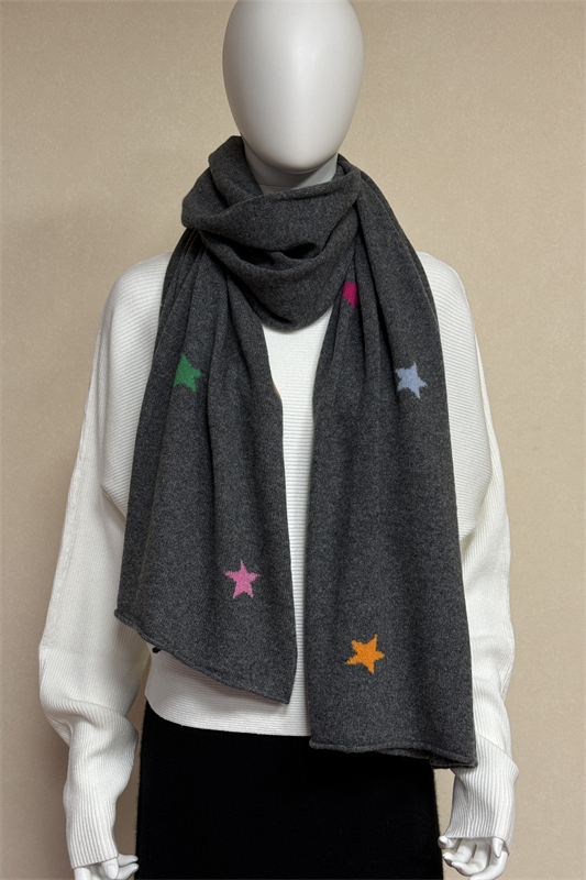 Loose needle cashmere scarf