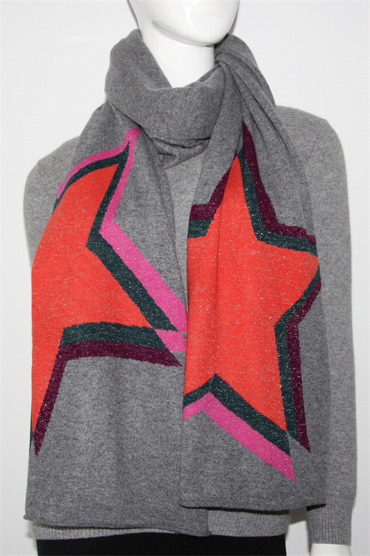 100% Cashmere Intarsia Scarf