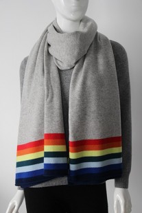 Gray Cashmere Scarf, WS-04