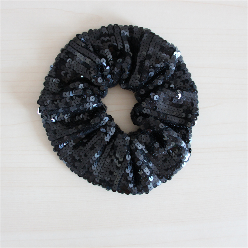 Sequin-Embellished Cashmere Scrunchie
