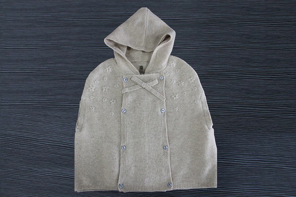 Cashmere baby cape