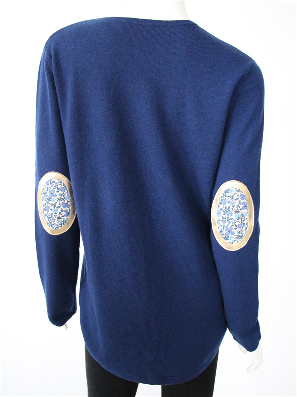 Cashmere Sweater with Elbow Patches