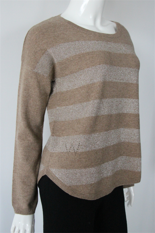 Sparkling Metallic Cashmere Sweater