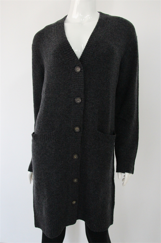 Plush Longline V-Neck Cashmere Cardigan