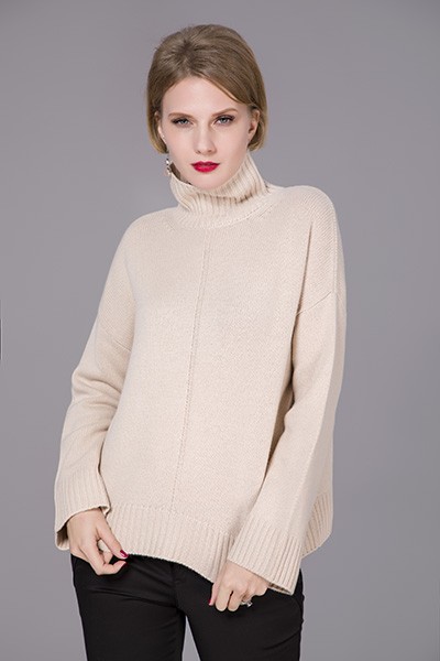 Turtleneck pullover cashmere women sweater