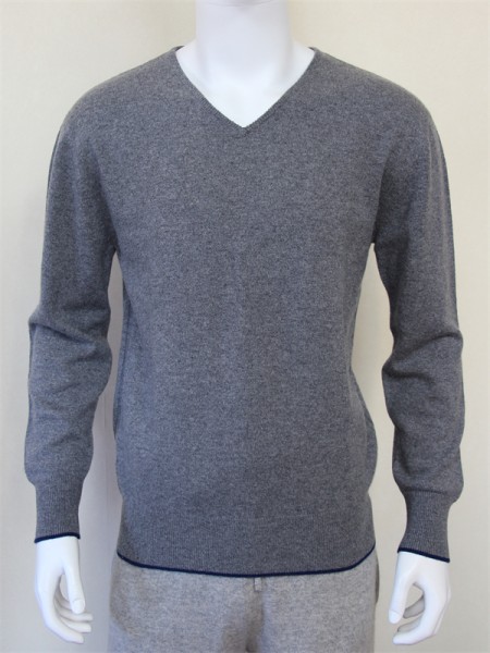 Men's V-neck Pure Cashmere Sweater