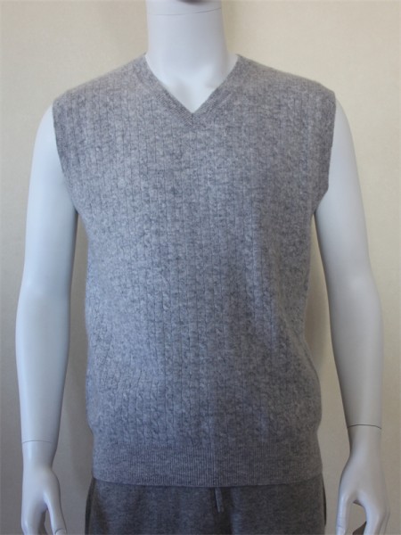 Men's Cable Cashmere Vest