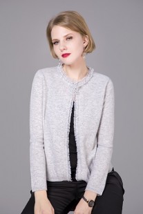 women pure cashmere cardigan, 7070